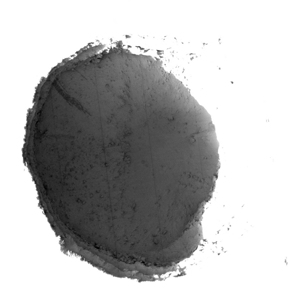 The bottom is the pit is visible in this stretched image due to scattered light. Credit: NASA/JPL/ U of AZ The bottom is the pit is visible in this stretched image due to scattered light. Credit: NASA/JPL/ U of AZ