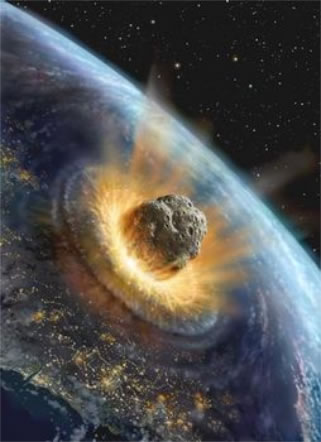 Artists concept of an asteroid hitting Earth. Artists concept of an asteroid hitting Earth.