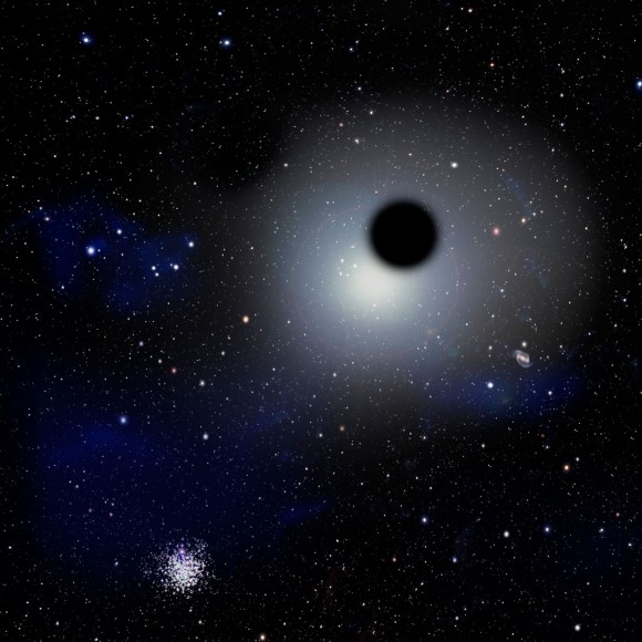 Artists concept of a rogue black hole floating near a globular cluster star near the outskirts of the Milky Way. Credit: David A. Aguilar, CfA Artists concept of a rogue black hole floating near a globular cluster star near the outskirts of the Milky Way. Credit: David A. Aguilar, CfA