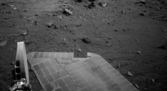 Image taken by Spirit of a possibly location for further scientific study (NASA) Image taken by Spirit of a possibly location for further scientific study (NASA)