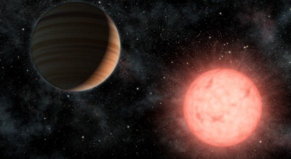 This artist's concept shows the smallest star known to host a planet. Image credit: NASA/JPL-Caltech This artist's concept shows the smallest star known to host a planet. Image credit: NASA/JPL-Caltech