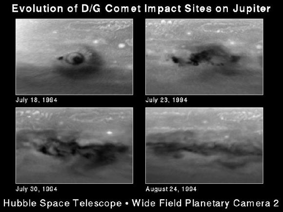 Comet P/Shoemaker-Levy 9 plunges into Jupiter. Credit: H. Hammel. MIT and NASA Comet P/Shoemaker-Levy 9 plunges into Jupiter. Credit: H. Hammel. MIT and NASA
