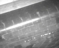 Scratches visible on Atlantis, found during the inspection. Credit: NASA Scratches visible on Atlantis, found during the inspection. Credit: NASA