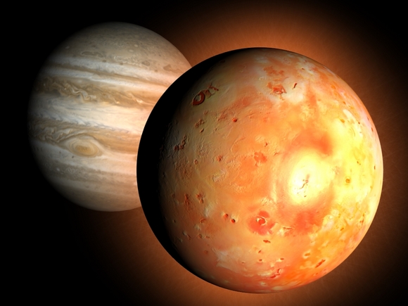 Artist view of Io's heat loss induced by strong Jupiter's tides. Credit: V.Lainey, IMCCE-Paris Observatory Artist view of Io's heat loss induced by strong Jupiter's tides. Credit: V.Lainey, IMCCE-Paris Observatory