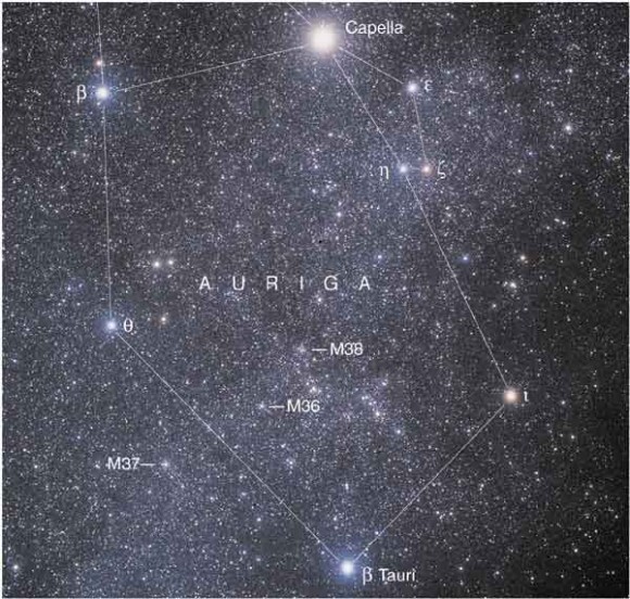 Auriga.  Credit: Sky and Telescope