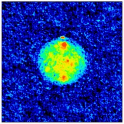 Radar image of Mercury that shows water deposits. Radar image of Mercury that shows water deposits.