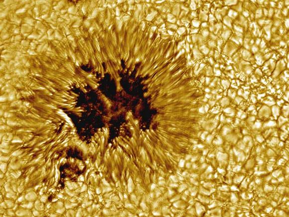 NASA image of a sunspot up close. Solar physicists are working to understand why the Sun has seen so few in the past year. NASA image of a sunspot up close. Solar physicists are working to understand why the Sun has seen so few in the past year.