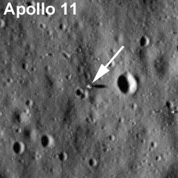 Apollo 11 landing site as imaged by LRO. Credit: NASA Apollo 11 landing site as imaged by LRO. Credit: NASA