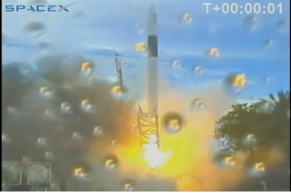 SpaceX Falcon 1 launch.  Credit: SpaceX Webcast