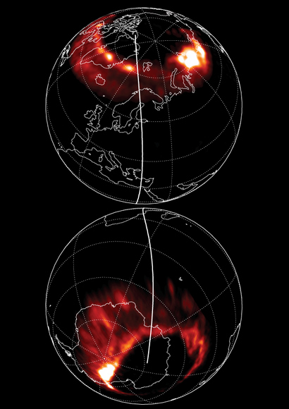 Asymmetrical aurorae, courtesy of Karl Magnus Laundal and Nature Asymmetrical aurorae, courtesy of Karl Magnus Laundal and Nature