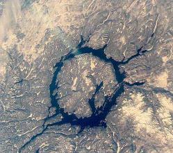 manicouagan crater Manicouagan crater NASA image