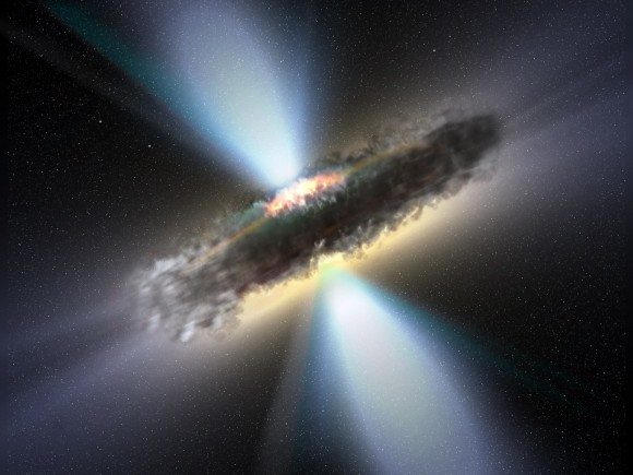 Artist's illustration of a supermassive black hole. Image credit: NASA Artist's illustration of a supermassive black hole. Image credit: NASA