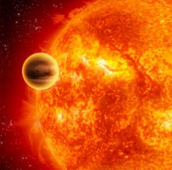 An artist's impression of a transiting exoplanet. Credit: ESA C Carreau