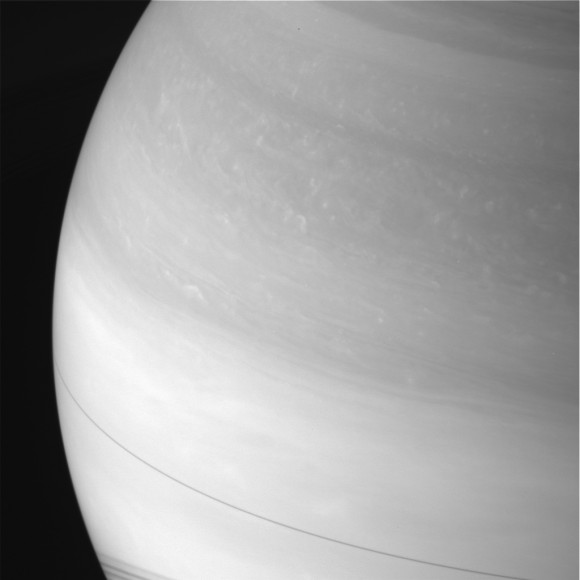 Saturn on August 12, 2009 just after equinox. Credit: NASA Saturn on August 12, 2009 just after equinox. Credit: NASA