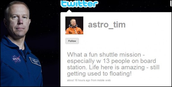 Screenshot of Tim Kopra's Twitter page. 