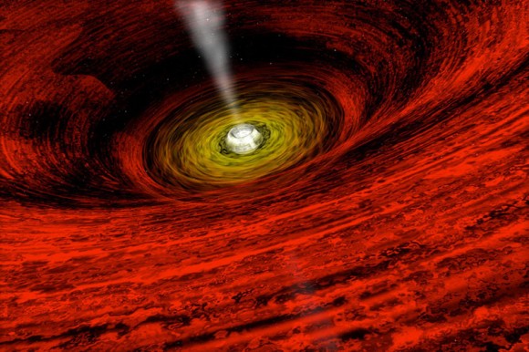 Evidence for a spinning black hole. Image credit: NASA Evidence for a spinning black hole. Image credit: NASA