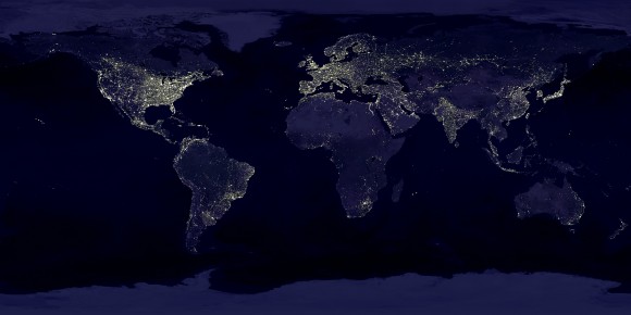 Earth lights at night. Earth lights at night.