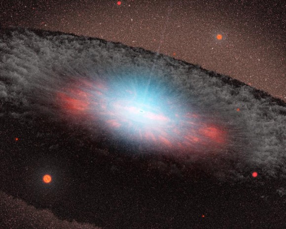 Supermassive black hole suppressing star formation. Image credit: NASA Supermassive black hole suppressing star formation. Image credit: NASA