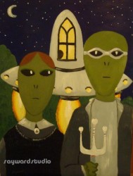 Andromedan Gothic. Painting by Sayward Duffano. Andromedan Gothic. Painting by Sayward Duffano.