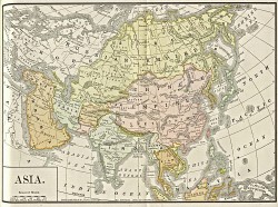 Asia 1892 map 1892 British map of Asia