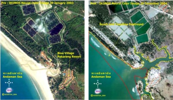 Phang-nga province Thailand An image of damage to a resort in Phang-nga, Thailand