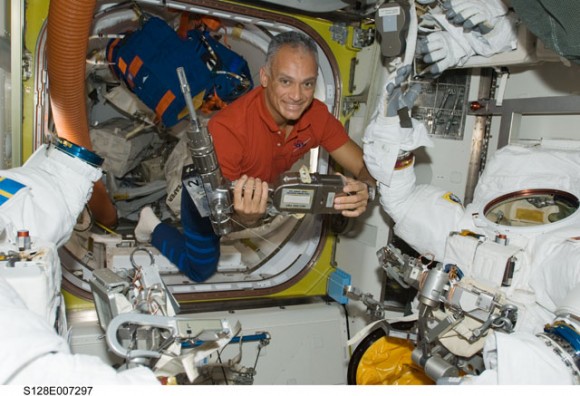 Preparing tools for EVA. Credit: NASA Preparing tools for EVA. Credit: NASA