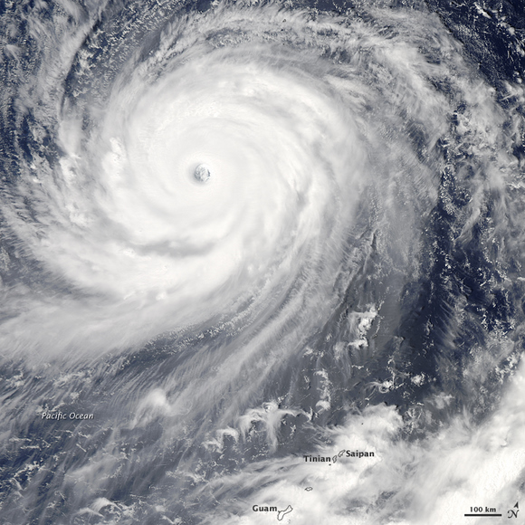 Typhoon Choi Wan on Sept. 17, 2009. Credit: the Moderate Resolution Imaging Spectroradiometer (MODIS) on NASA’s Aqua Satellite. Choi Wan on Sept. 17, 2009. Credit: the Moderate Resolution Imaging Spectroradiometer (MODIS) on NASA’s Aqua Satellite.