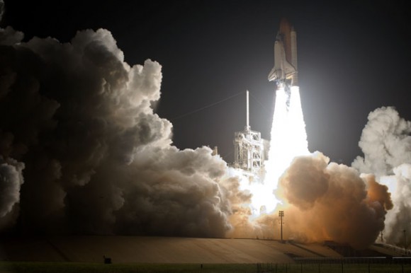 Nighttime launch of STS-128. Credit: NASA Nighttime launch of STS-128. Credit: NASA