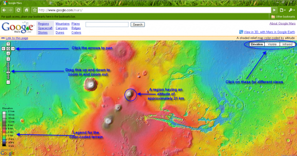 Google Mars screen capture