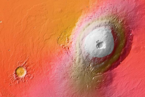 Screen cap taken from Google Mars using the Elevation map