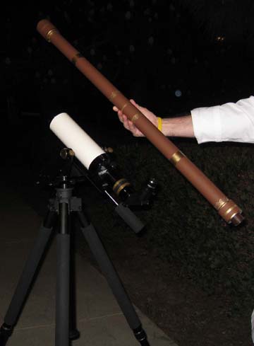 Jane Houston Jones' telescope alongside a replica of Galileo's telescope. Credit: Jane Houston Jones Jane Houston Jones' telescope alongside a replica of Galileo's telescope. Credit: Jane Houston Jones
