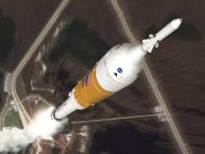 Artist concept of Ares I. Image Credit: NASA