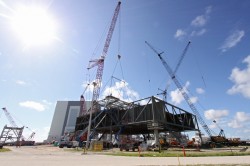 The new Ares mobile launcher, as it looked under contruction in Sept. 2009. Credit: NASA