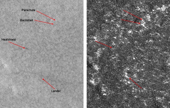 Phoenix landing site in Dec. 2008 and August 2009. Credit: NASA/JPL/ U of Arizona; annotations by Phil Stooke Phoenix landing site in Dec. 2008 and August 2009. Credit: NASA/JPL/ U of Arizona; annotations by Phil Stooke
