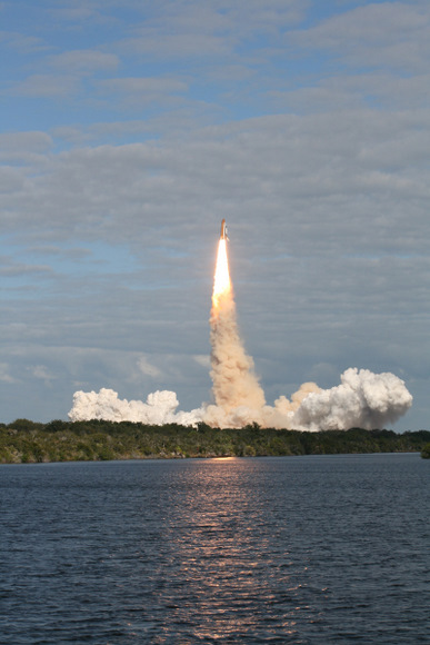 Moments after 2:28 PM EST blast off of Space Shuttle Atlantis and six person crew on 16 November 2009 from pad 39 A at the Kennedy Space Center, Florida. Credit: Ken Kremer