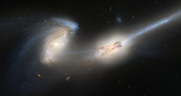 Galaxy mergers, such as the Mice Galaxies will be part of Galaxy Zoo's newest project. Credit: Hubble Space Telescope Galaxy mergers, such as the Mice Galaxies will be part of Galaxy Zoo's newest project. Credit: Hubble Space Telescope