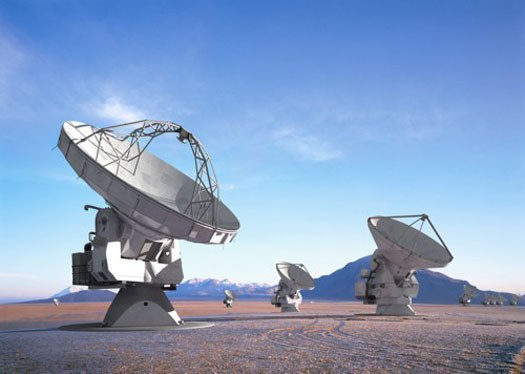 Atacama Large Millimeter/Submillimeter Array (ALMA) This artist's rendering shows what ALMA will look like upon completion in 2012. At 66 antennas strong, she's one beautiful array. NRAO Atacama Large Millimeter/Submillimeter Array (ALMA) This artist's rendering shows what ALMA will look like upon completion in 2012. At 66 antennas strong, she's one beautiful array. NRAO