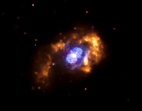 Credit: X-ray: NASA/CXC/GSFC/M.Corcoran et al.; Optical: NASA/STScI