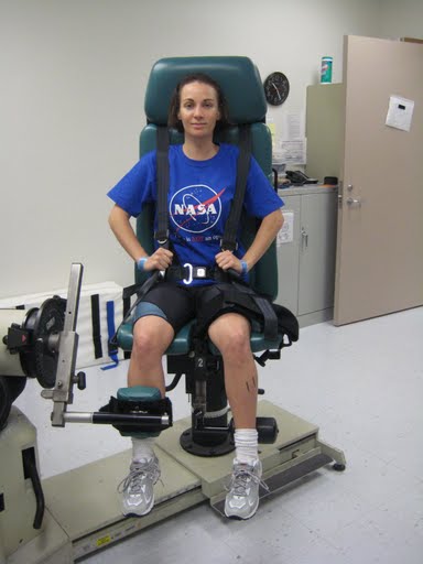 Archuletta doing isokinetics exercises. Courtesy Heather Archuletta