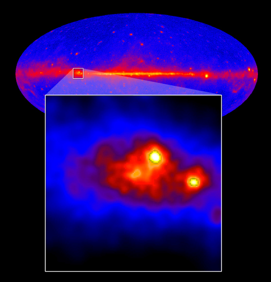 his image locates the view around Cygnus X-3 within Fermi's all-sky map. Credit: NASA/DOE/Fermi LAT his image locates the view around Cygnus X-3 within Fermi's all-sky map. Credit: NASA/DOE/Fermi LAT