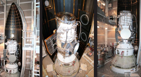 WISE tucked safely in its nose cone, ready for launch aboard a Delta II rocket this Friday. Image Credit:United Launch Alliance/ JPL-Caltech WISE tucked safely in its nose cone, ready for launch aboard a Delta II rocket this Friday. Image Credit:United Launch Alliance/ JPL-Caltech