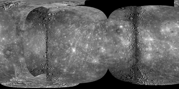 Mercury global mosaic. Credit: NASA/Johns Hopkins University Applied Physics Laboratory/Carnegie Institution of Washington/U. S. Geological Survey/Arizona State University Mercury global mosaic. Credit: NASA/Johns Hopkins University Applied Physics Laboratory/Carnegie Institution of Washington/U. S. Geological Survey/Arizona State University