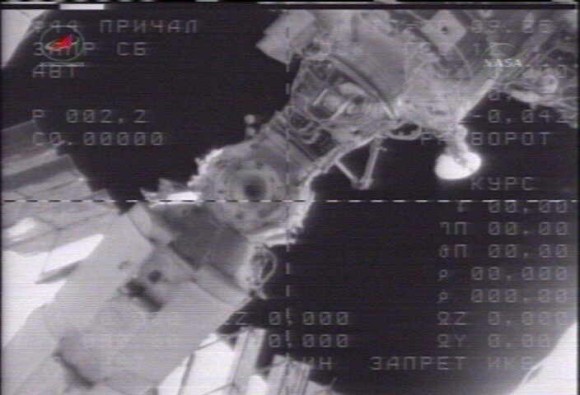 The Soyuz crew initiates a 15 second separation burn as they undock and pull away from the ISS.