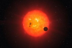 Artist impression of how the newly discovered super-Earth surrounding the nearby star GJ1214 may look. Credit: ESO/L. Calçada Artist impression of how the newly discovered super-Earth surrounding the nearby star GJ1214 may look. Credit: ESO/L. Calçada