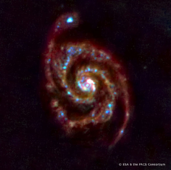 Herschel's Whirlpool Galaxy. Credit: ESA and PACS team Herschel's Whirlpool Galaxy. Credit: ESA and PACS team