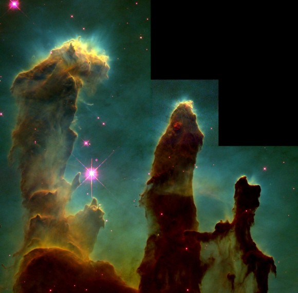 Gas Pillars in the Eagle Nebula Gas Pillars in the Eagle Nebula