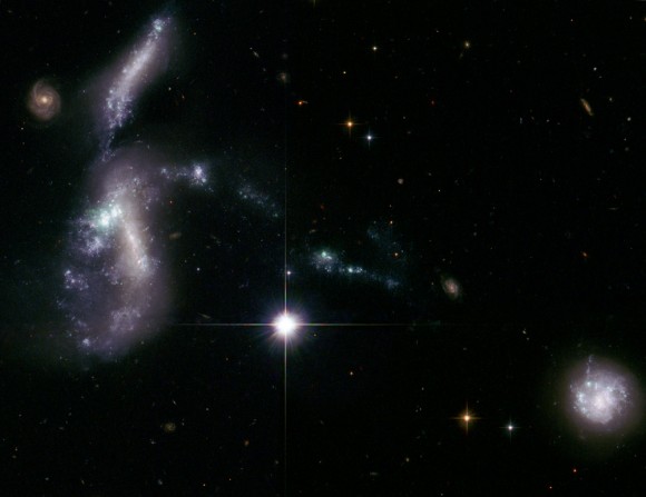 Hickson 31 (Credit: NASA, ESA, and S. Gallagher (The University of Western Ontario), and J. English (University of Manitoba))