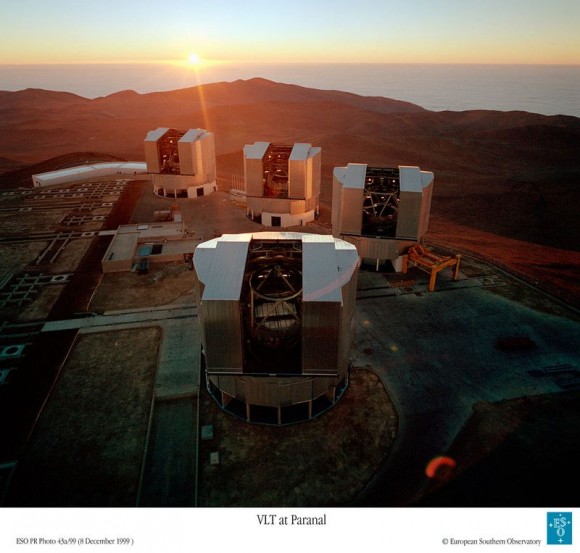 The ESO Very Large Array atop Cerro Paranal, northern Chile (ESO).