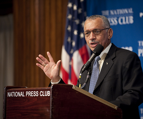 NASA Administrator Charles Bolden speaks during a press conference, Tuesday, Feb. 2, 2010, at the National Press Club in Washington. Credit: NASA/Bill Ingalls