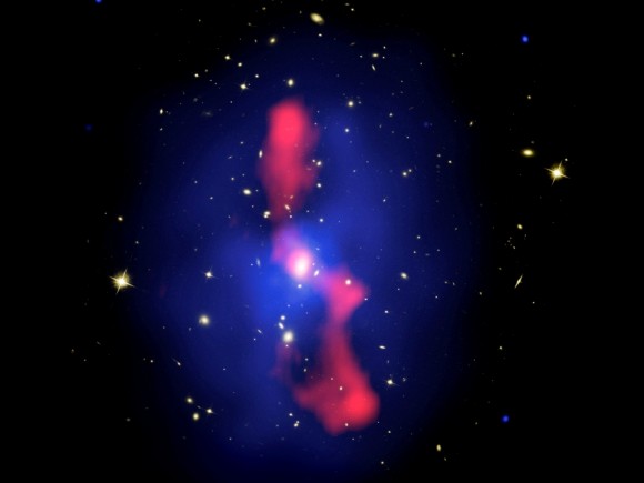 Composite Image of Galaxy Cluster MS 0735 Composite Image of Galaxy Cluster MS 0735